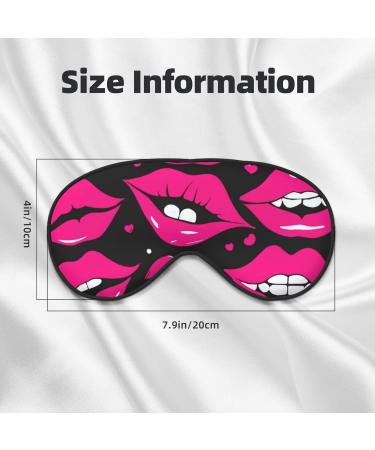 Lips Print Eye Mask - Adjustable Blackout Sleep Mask for Men & Women | Sleep Aid Eye Masks - Buy Online on GoSupps.com