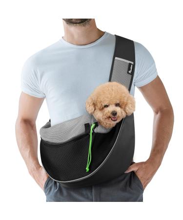Pawaboo dog carrier bag dog pocket adjustable carrying bag dog pet shoulder bag transport bag for pets dog wearing bags for walking outdoor travel - m black black m