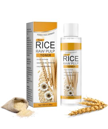 Rice Toner 100ml - Rice Water for Face Hyaluronic Acid Smoothening Firming Moisturizing Rice Water Toner - Hydrates and Shrinks Pores Ideal for All Skin Types Long-Lasting Moisturization