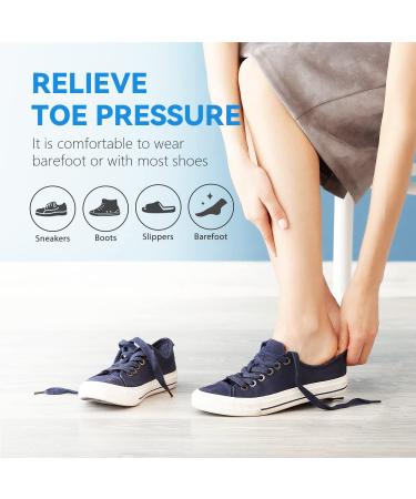 Sumifun 16 Pack Gel Toe Separator Bunion Corrector for Overlapping Toes - Small & Large Blue Sizes Included - Buy Online on GoSupps.com