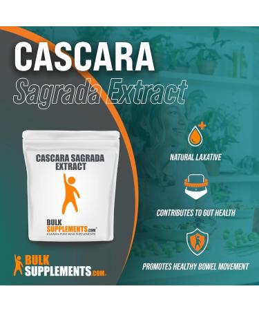 BulkSupplements Cascara Sagrada Extract - Natural Herbal Laxative Powder - Women's Supplement (250g) - Buy Online on GoSupps.com