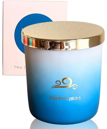 Gift for Men: 2 Candle Set - Blue Gold Waves & Sea Breeze Green Gold Leaf & Wood Sage | International Shipping Available - Buy Online on GoSupps.com