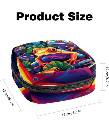 Anna Cowper Color Frogs Sanitary Napkin Storage Bag Feminine Menstrual Cup Pouches Nursing Pad Holder Tampon Bags Portable Period Bag for Women Teen Girls 1Pcs Multi-colored 1 - Buy Online on GoSupps.com