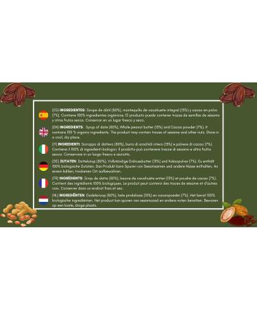  Natuvid Date cream with peanuts and cocoa Natuvid | BIOLOGICAL | 250gr | GLUTEN FREE | LACTOSE FREE | 100% VEGAN | NON-GMO - Buy Online on GoSupps.com