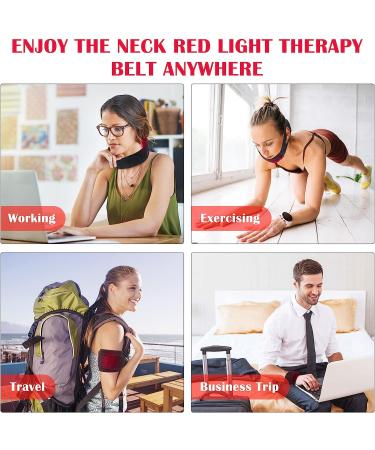 AKARY Infrared & Red Light Therapy Belt for Neck - Deep Pain Relief with 660nm LED Red Light and 850nm Near-Infrared Light - Flexible Wearable Wrap Pad - Neck & Body Therapy - 15pcs - Buy Online on GoSupps.com