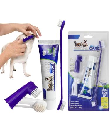 Visiblurry Cat Toothbrush & Pet Toothpaste Set | Essential Puppy Supplies for Home & Veterinary Care - Buy Online on GoSupps.com
