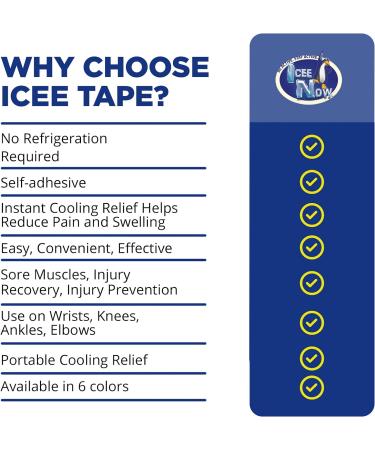 IceeNOW Self-Adhesive Ice Bandage - Instant Cooling and Compression Tape for Athletes and Adults - Muscle Recovery Solution (Orange) - Buy Online on GoSupps.com