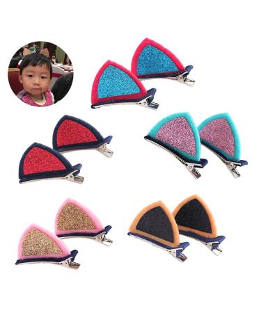 FRCOLOR 10pcs Cute Cat Ear Hair Clips - Adorable Alligator Clip Hairpins for Kids & Toddlers | Perfect Gifts for Girls | International Shipping Available - Buy Online on GoSupps.com