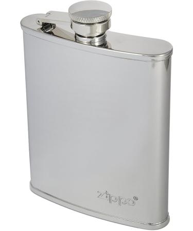 Buy Zippo Men's Polished Silver Hip Flask | Premium Stainless Steel - Ideal for Gifting & Outdoor Use - Buy Online on GoSupps.com