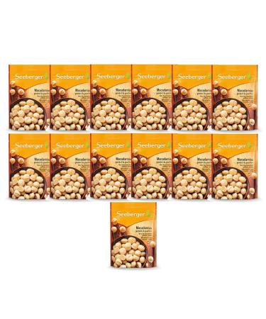 Buy Seeberger Roasted & Salted Macadamias - Vegan Finely Refined Nuts (13 x 80g) - Intense Nutty Flavor - International Shipping Available - Buy Online on GoSupps.com