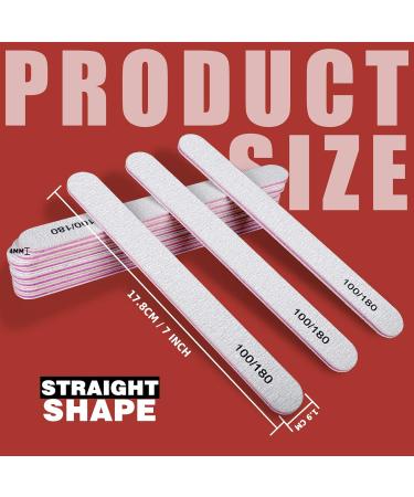 FANDAMEI 15pcs Double Sided 100/180 Nail Files for Gel Nails - Professional Manicure Tools for Home & Salon Use - Buy Online on GoSupps.com