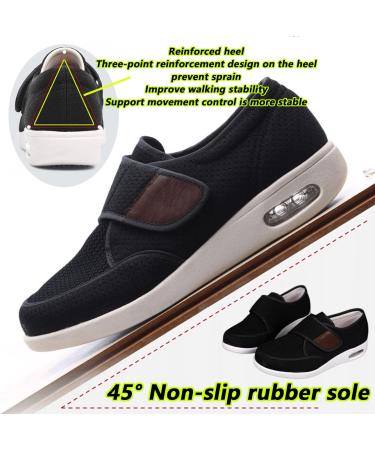 LGZY Extra Wide Diabetic Shoes for Men - Orthopedic, Adjustable, Lightweight Walking Shoes for Diabetic Edema, Plantar Fasciitis, Bunions, Arthritis - Size 44.5 EU - Buy Online on GoSupps.com