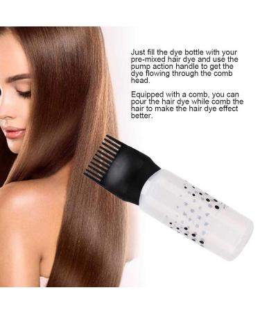 170ml Hair Coloring Root Comb Applicator Bottle - Black | Hair Salon & Barbershop Hairdressing Tool - Buy Online on GoSupps.com
