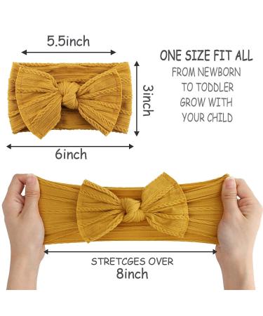 Buy Makone Baby Headbands - Stretchy Dot Hair Bands with Pom Pom Big Bows - Multi-Colored 6-Pack for Infants - Buy Online on GoSupps.com