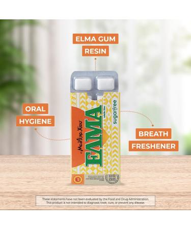 Oral Hygiene - Mastic Gum Elma - Sugar- and aspartame-free chewing gum with essential oil of Pistacia lentiscus. 5 box of 10 units - Buy Online on GoSupps.com