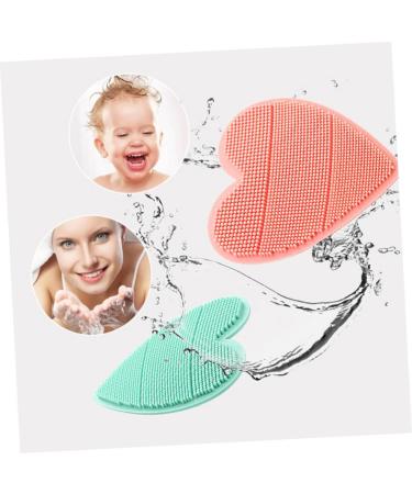 TOYANDONA 2pcs Scalp Scrubber Shower Hair Brush & Massager Set - Silicone Baby Head Brush for Cradle Shampoo - Green 9*8cm - Buy Online on GoSupps.com