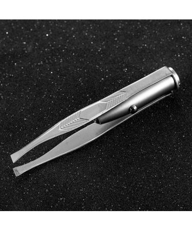 LED Light Hair Removal Tweezers - Precision Eyelash & Eyebrow Tool | Stainless Steel Makeup Set (2 Pieces) - Buy Online on GoSupps.com