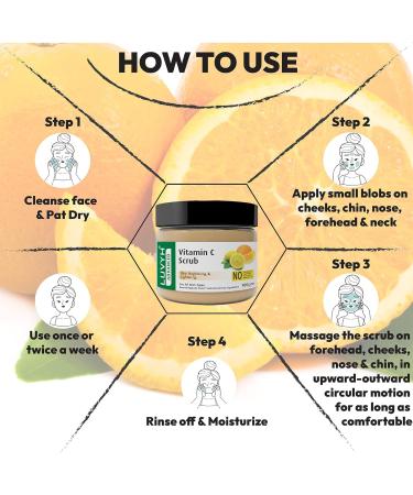 LU.VY'H Advanced Vitamin C Face Scrub for Skin Brightening and Lightening Tan Removal Dead Skin Remover All Skin Types 100gm - Buy Online on GoSupps.com