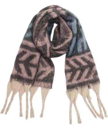 Cozy Women's Knit Scarf - Warm Wool Triangle Winter Scarf Retro Poncho Style - One Size Blue - Buy Online on GoSupps.com