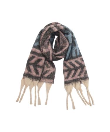 Women's scarf warm cozy scarves women's knitted scarf with wool triangle winter scarf retro scarf women's scarf poncho one size blue