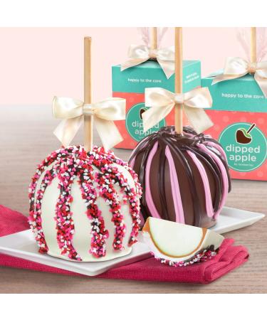 Love Milk and White Chocolate Caramel Apples Pair - 2 Gift Boxed Apples - Buy Online on GoSupps.com