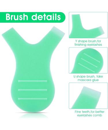 Sibba Mini Y Shape Eyelash Brush Comb 50 Pieces Transparent Silicone Grafting Eyelashes Lift Separator for Lash Perm Rods Extension Cleanup Supplies eyelash comb - Buy Online on GoSupps.com