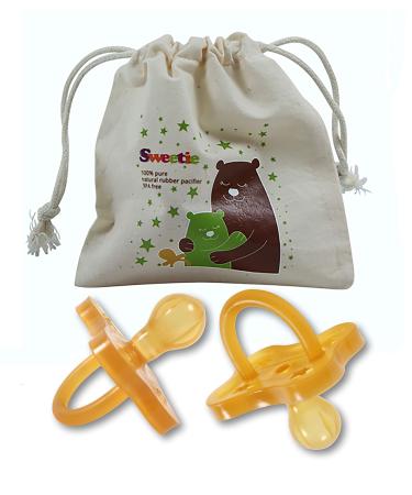 Sweetie Rubber Pacifier Star Shape Natural Rubber with Rounded Nipple 1 Piece (12-18 Large) 12-18 Large
