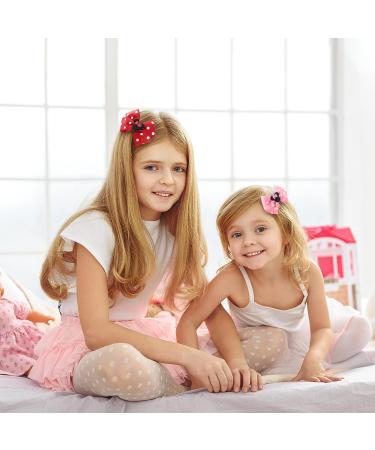 Red Polka Dot Mouse Ear Scrunchies & Hair Bow Clips Set for Girls - Perfect for Costume & Party Decorations - Buy Online on GoSupps.com