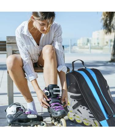 Gooyule Roller Skate Bag - Large Capacity Breathable Skating Bag for Girls, Boys, and Adults | Fits Quad Skates, Inline Skates, Roller Skate Accessories - Black - Buy Online on GoSupps.com