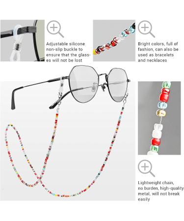Buy HC 4 Pieces Eyeglass Chains with Pearls | Non-Slip Lanyards for Reading Glasses & Face Masks - Stylish & Functional Accessories - Buy Online on GoSupps.com