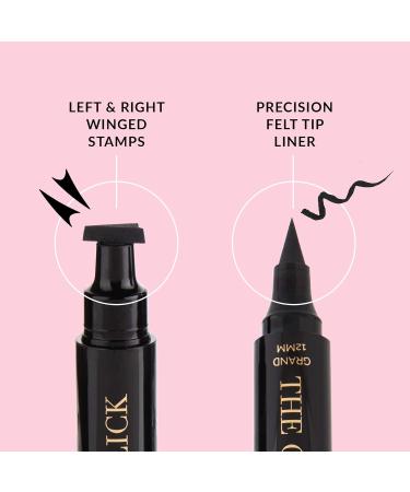 The Quick Flick - Intense Black Cat Eyeliner Stamp | Water-Proof & Smudge-Proof Felt-Tip Pen | 10mm Winged Eyeliner - 2 Pens - Buy Online on GoSupps.com