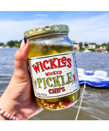 Wickles Pickles Wicked Pickle Chips 3 Pack - 16oz Hot & Spicy - Sweet & Slightly Sweet Pickles - Buy Online on GoSupps.com