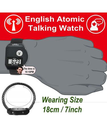 Five Senses English Atomic Talking Watch for Seniors - Easy to Use Ideal for Blind Men & Women - Black | Perfect Gift for Older Adults - Buy Online on GoSupps.com
