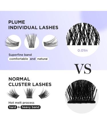 Beyelian C Curl Cluster Eyelashes - 48 PCs DIY Individual Lashes (10-16mm) with Super Thin Transparent Band - Perfect for At Home Use - Buy Online on GoSupps.com