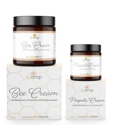 FURTOROP CREME SET |BEE Cream (Bienergiftsalbe) 100g + propolis cream (propolis ointment) 60t in the savings set with grape seed oil & 8 herbal extracts