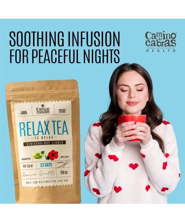 Relax Tea - Night Time Stress & Anxiety Relief Herbal Infusion 100g - Buy Online on GoSupps.com