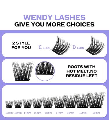DIY Lash Extensions Set - Easy Cluster Lashes Kit with Bond & Seal (D Curl 12-16mm) - At-Home Eyelash Extensions - Buy Online on GoSupps.com