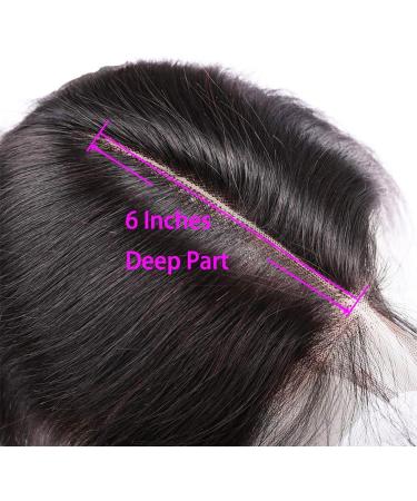 2x6 Closure Human Hair Brazilian Human Hair Straight Lace Closure 100% Unprocessed Human Hair 2x6 Lace Closure Natural Black Color Wet and Wavy Hair Closure Natural Color 18 Inch 18 Inch 2X6 Straight - Buy Online on GoSupps.com