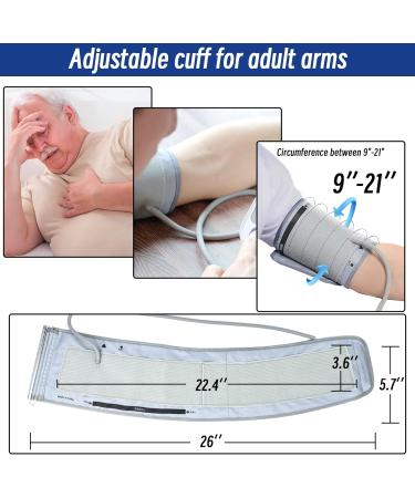 Omron Compatible XL Blood Pressure Cuff - Extra Large 9-21 Inches - Replacement Cuff for Big Arms (X-Large) - Buy Online on GoSupps.com