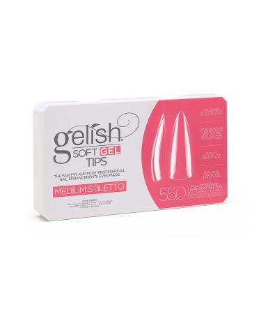 Gelish Soft Gel Nail Tips 550 Count- Medium Stiletto - Buy Online on GoSupps.com