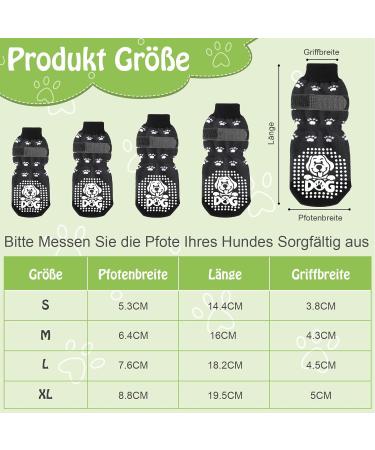 Mfsdai Anti-Slip Dog Socks - 3 Pairs with Adjustable Velcro for Small Medium & Large Dogs | Non-Slip Paw Protectors for Hardwood Floors - Buy Online on GoSupps.com