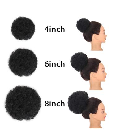 Afeels Afro Puff Drawstring Ponytail Hair Accessories - 2 Pack 4inch Black For Black Women - Buy Online on GoSupps.com