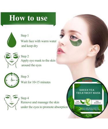 Under Eye Patches - 60 Piece Green Tea Eye Masks for Puffiness & Dark Circles | Skincare for Women - Buy Online on GoSupps.com