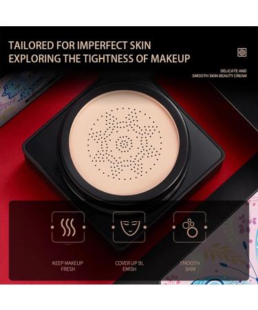 Lightweight Mushroom Head Air Cushion CC Cream Foundation for Lasting Nude Makeup - Oil Control, Moisturizing, and Smoothing (Natural Shade) - Buy Online on GoSupps.com