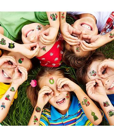 Christmas Temporary Tattoos for Kids - 12 Sheets | Xmas Party Favors & Decorations - Buy Online on GoSupps.com