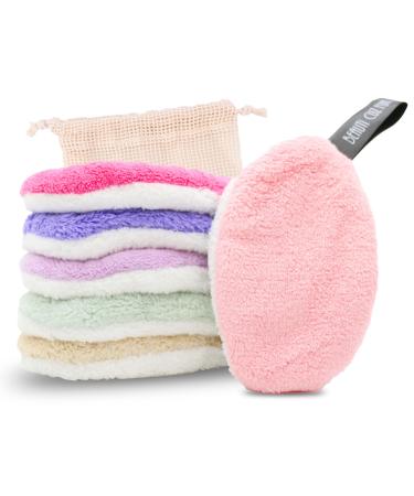 Superu washable sloping cotton pads-6-Set |Reusable make -up towels |Pore-deep cleaning comes into a mesh lacquer hypoallergenic gentle facial cleaning and removal of makeup (A-6 color) - Buy Online on GoSupps.com