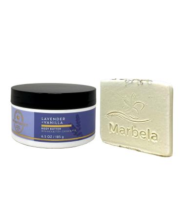 Bath & Body Works Aromatherapy Lavender + Vanilla Body Butter with a Natural Oats Sample Soap