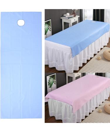 Verdant Touch Spa Couch Sheet - Waterproof & Oil Proof Beauty Salon Bed Cover with Face Hole in Pink & Blue for Massage Beds - Buy Online on GoSupps.com