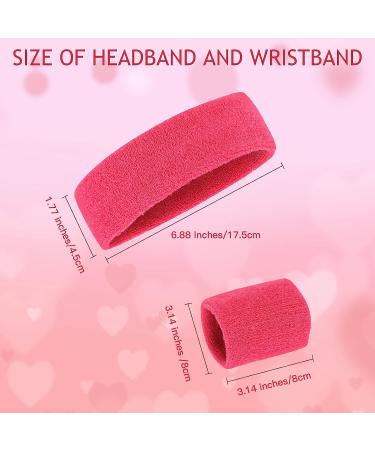 Libima 6-Piece Sweatband Set - Moisture-Wicking Headband and Wristband for Men and Women - Rose, Green, Purple, Blue, Yellow, Orange - Buy Online on GoSupps.com