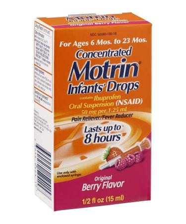 Motrin Infant Drops Berry Size .5 Oz Motrin Chld Drops .5 Oz